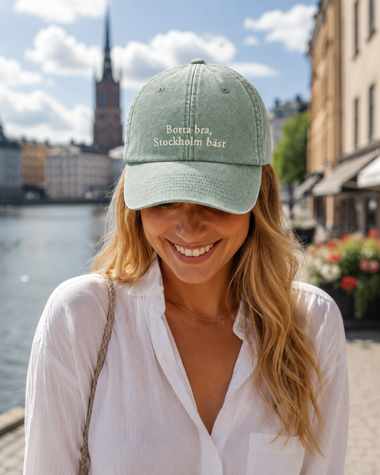 "Borta bra, Stockholm bäst" keps