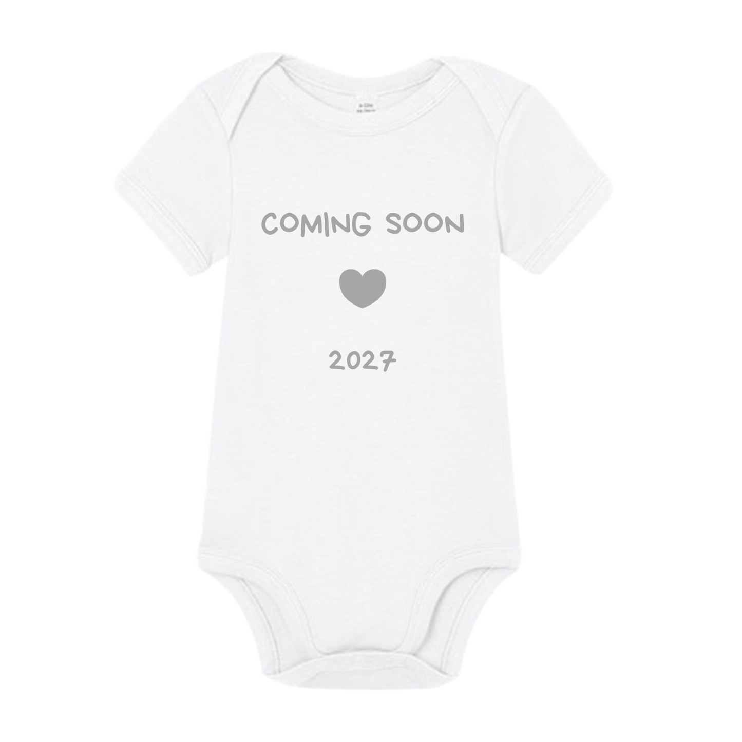 Babybody "Coming Soon 2027" kortärmad 0-3 månader