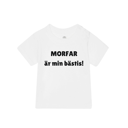 Barn t-shirt "MORFAR är min bästis!"