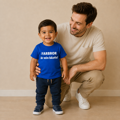 Barn t-shirt "FARBROR är min bästis!"