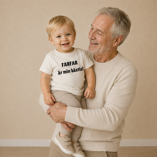 Barn t-shirt "FARFAR är min bästis!"