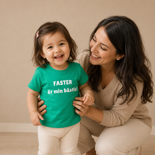Barn t-shirt "FASTER är min bästis!"