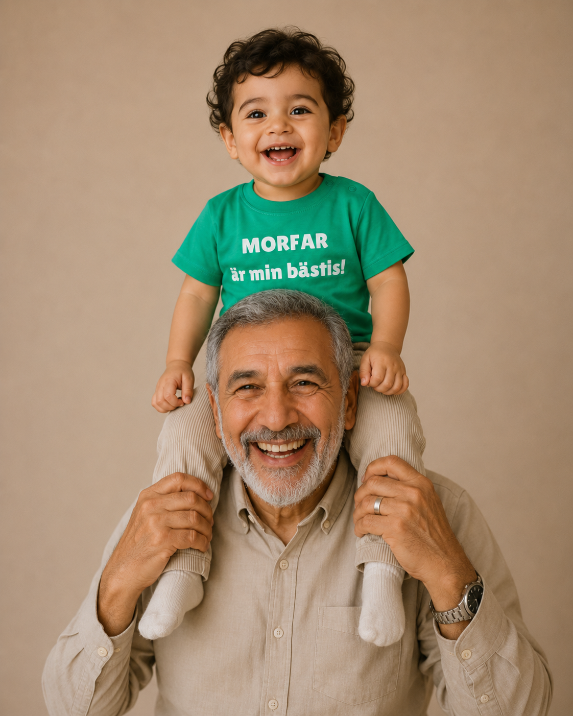 Barn t-shirt "MORFAR är min bästis!"