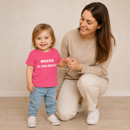 Barn t-shirt "MOSTER är min bästis!"