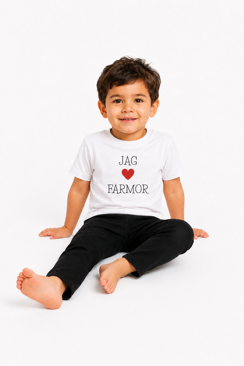 Barn t-shirt "Jag älskar farmor"