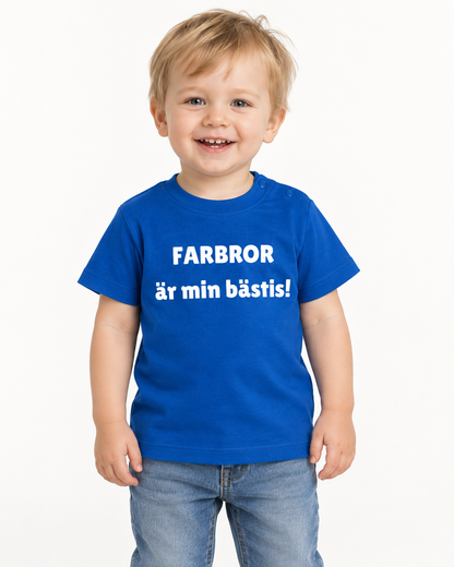 Barn t-shirt "FARBROR är min bästis!"