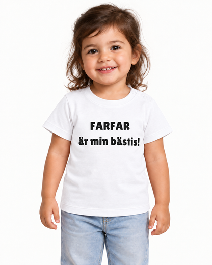 Barn t-shirt "FARFAR är min bästis!"