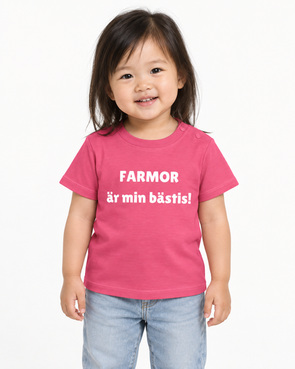 Barn t-shirt "FARMOR är min bästis!"