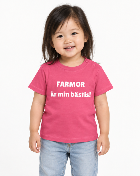 Barn t-shirt "FARMOR är min bästis!"