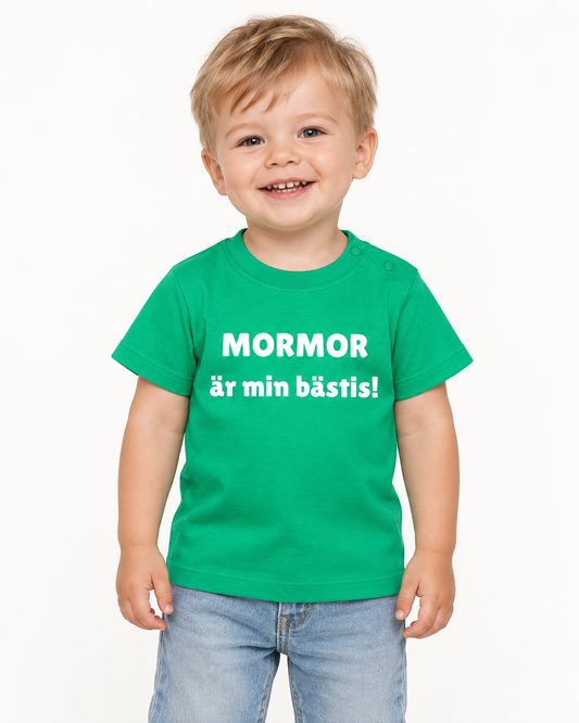 Barn t-shirt "MORMOR är min bästis!"