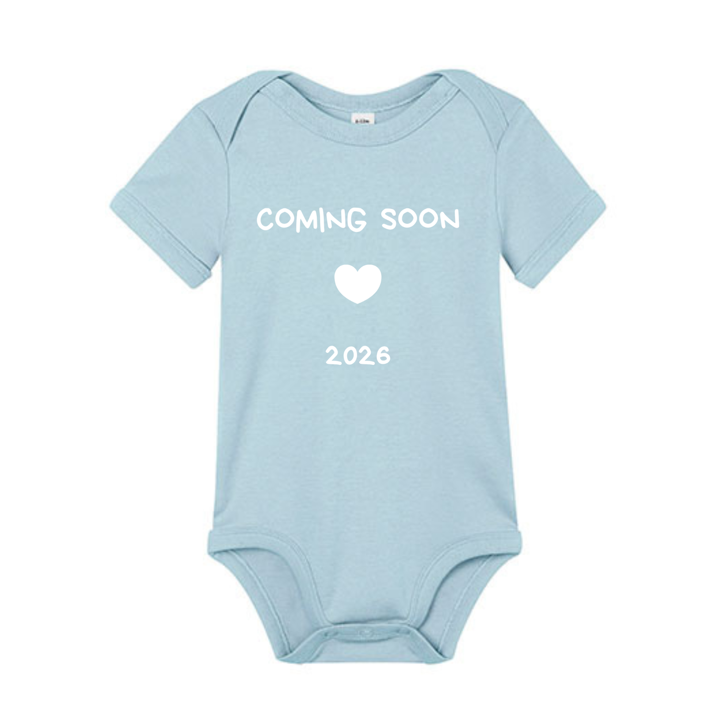 Babybody "Coming Soon 2026" kortärmad 0-3 månader