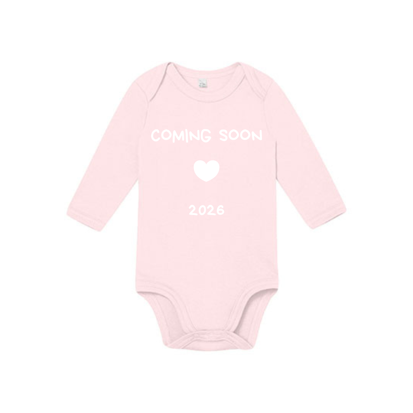 Babybody "Coming Soon 2026" långärmad 0-3 månader
