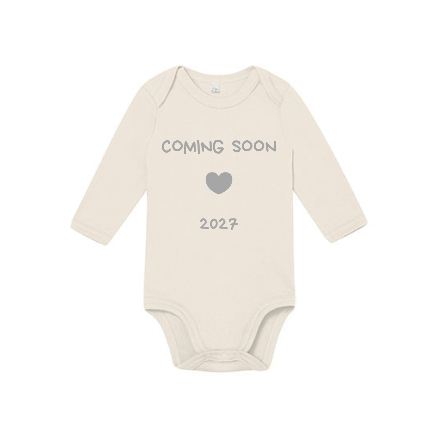 Babybody "Coming Soon 2027" långärmad 0-3 månader