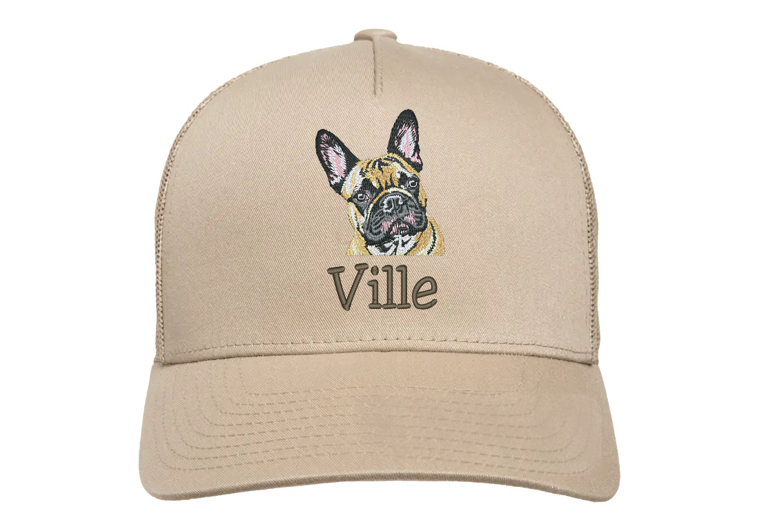 Brun Fransk Bulldog Keps