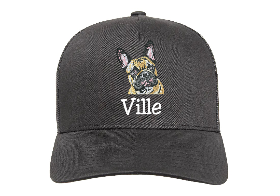 Brun Fransk Bulldog Keps
