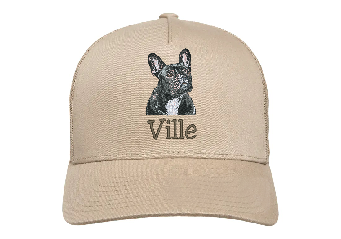 Svart Fransk Bulldog Keps