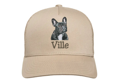 Svart Fransk Bulldog Keps