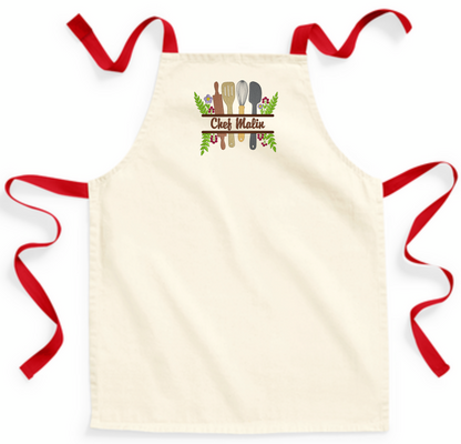 Personligt barnförkläde med namn