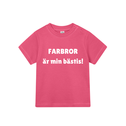Barn t-shirt "FARBROR är min bästis!"