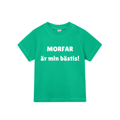 Barn t-shirt "MORFAR är min bästis!"