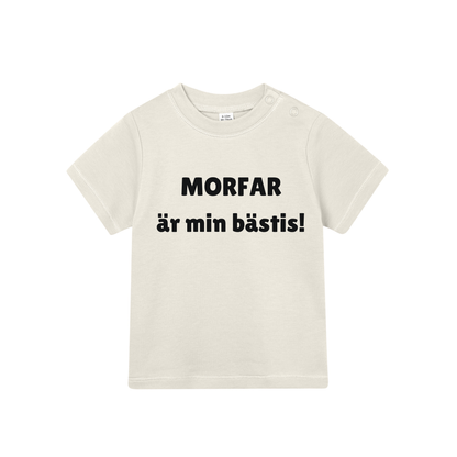 Barn t-shirt "MORFAR är min bästis!"