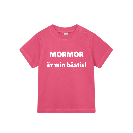 Barn t-shirt "MORMOR är min bästis!"