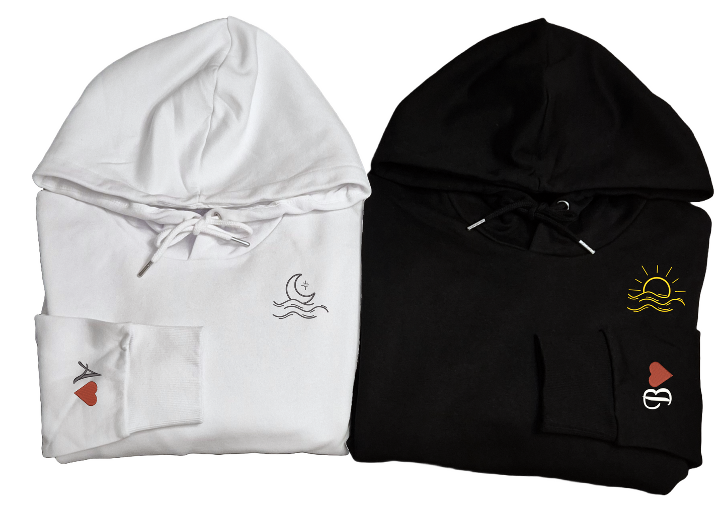 Sol och Måne med personliga initialer